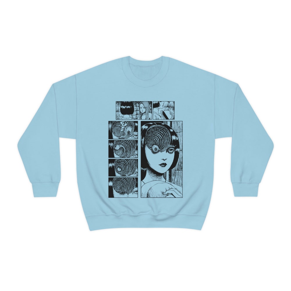 Unisex Horror Manga Sweatshirt: Creepy Anime Gothic Style