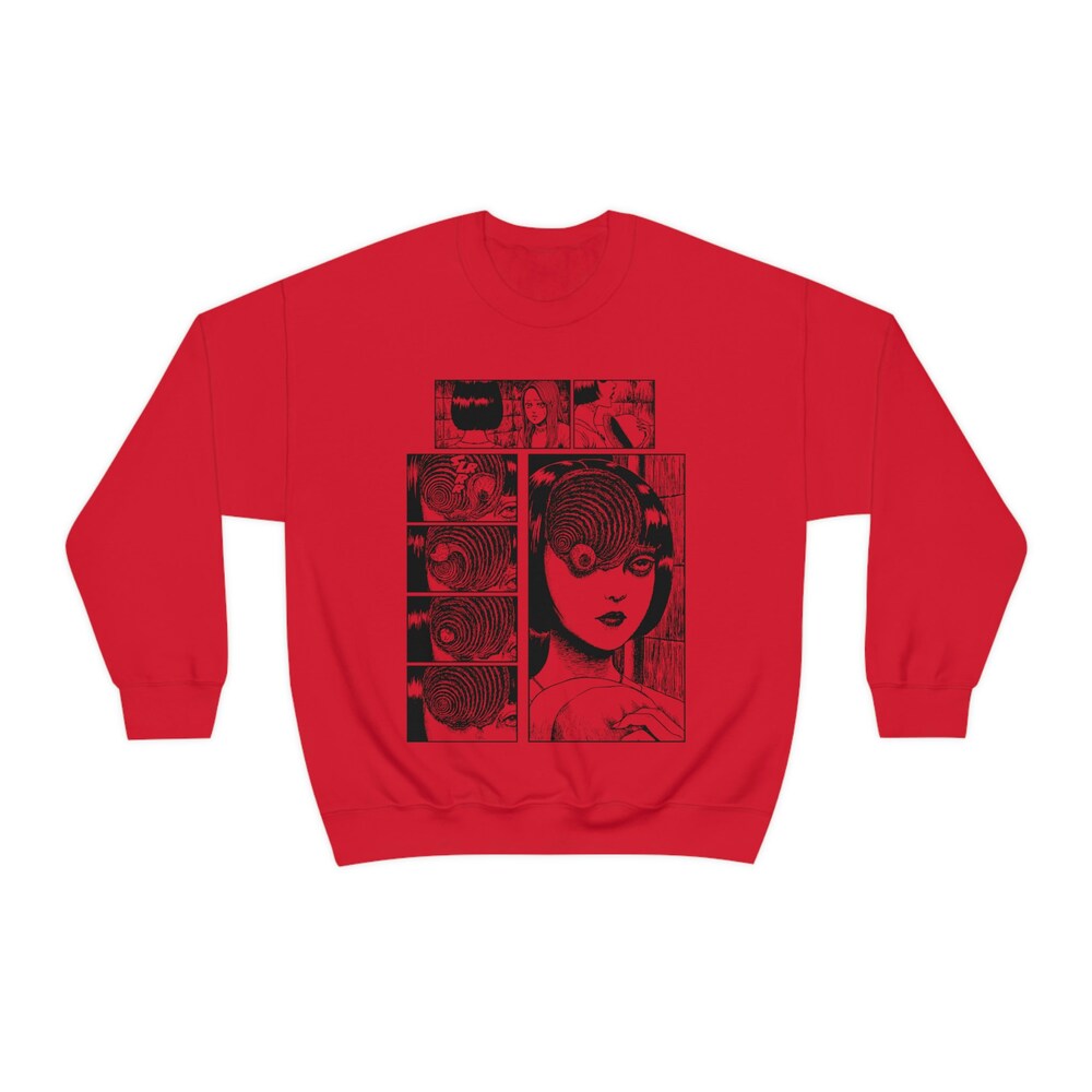 Unisex Horror Manga Sweatshirt: Creepy Anime Gothic Style - Image 4