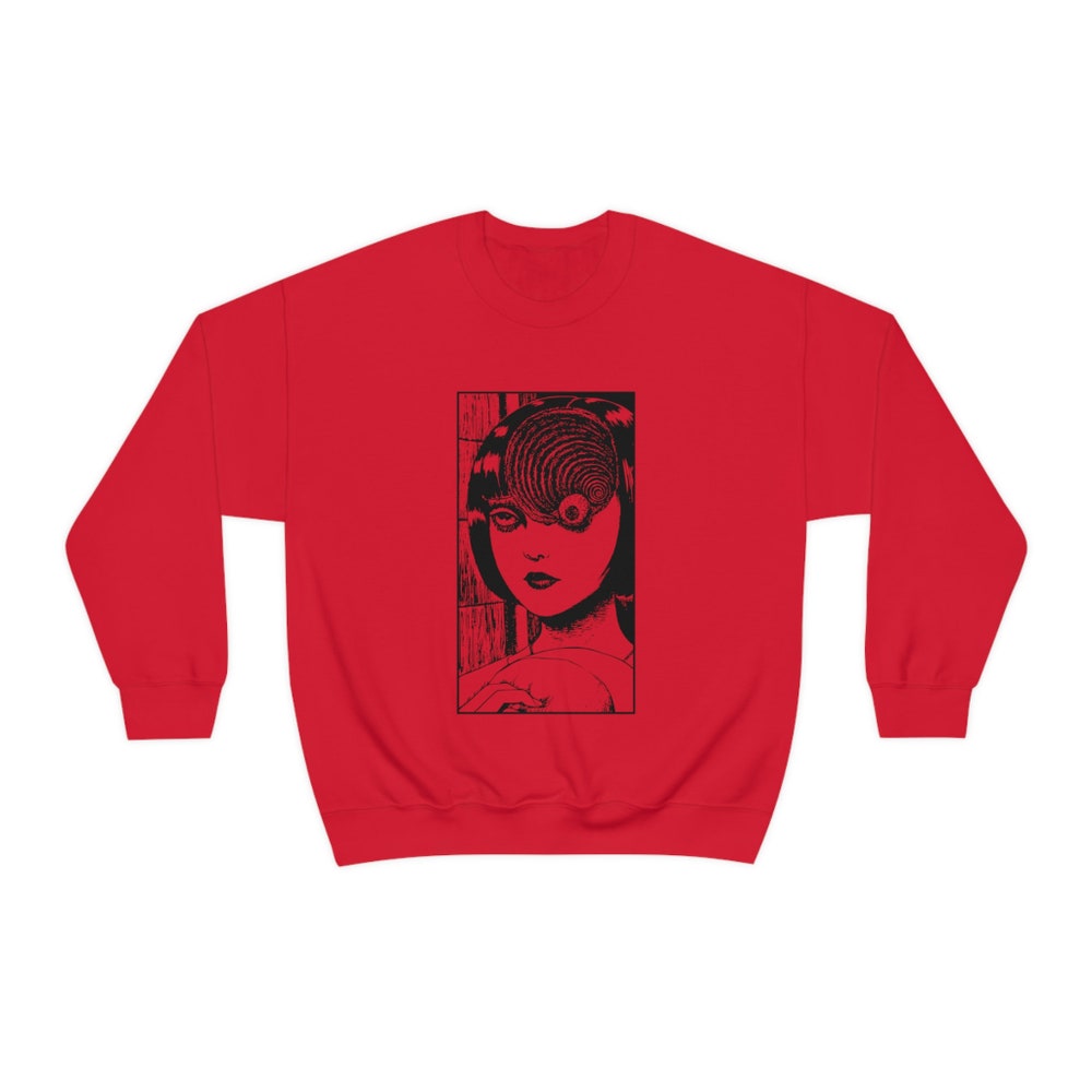 Horror Manga Girl Sweatshirt: Unisex Graphic Pullover - Image 5
