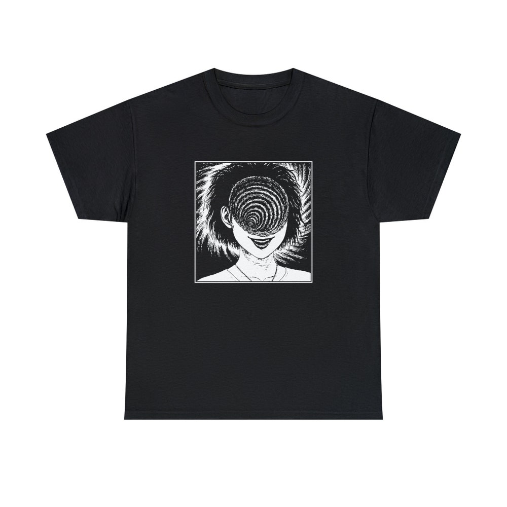 Creepy Girl Horror Manga Shirt - Spiral Eye Unisex Tee - Image 2