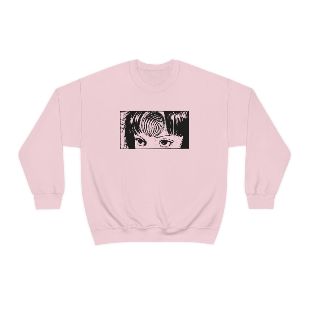 Spiral Horror Manga Sweatshirt: Creepy Girl Unisex Manga Lover Gift - Image 2