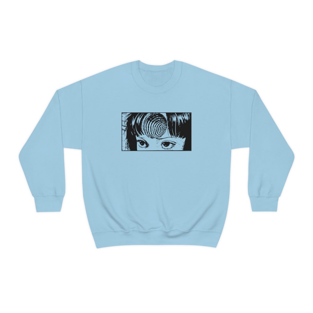 Spiral Horror Manga Sweatshirt: Creepy Girl Unisex Manga Lover Gift - Image 3