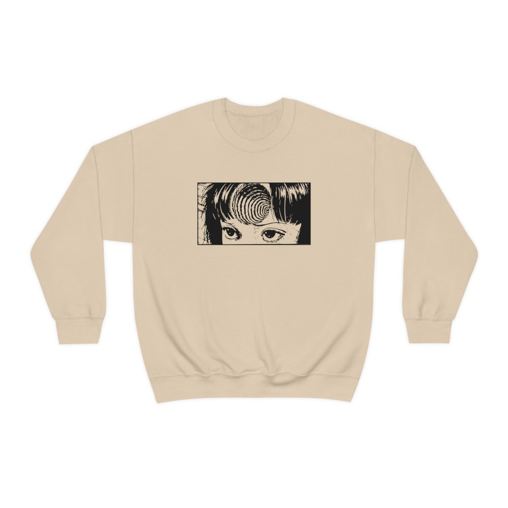 Spiral Horror Manga Sweatshirt: Creepy Girl Unisex Manga Lover Gift - Image 6