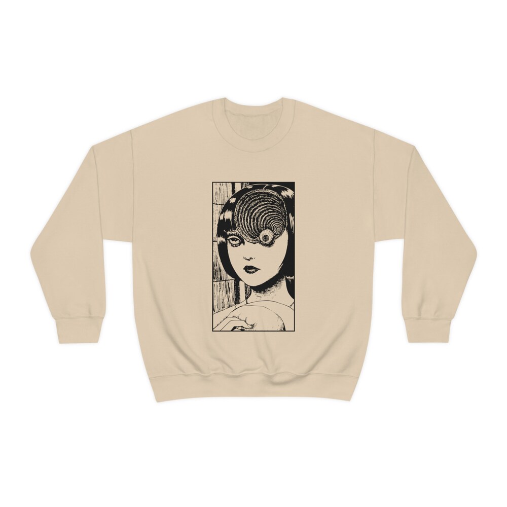 Horror Manga Girl Sweatshirt: Unisex Graphic Pullover - Image 6