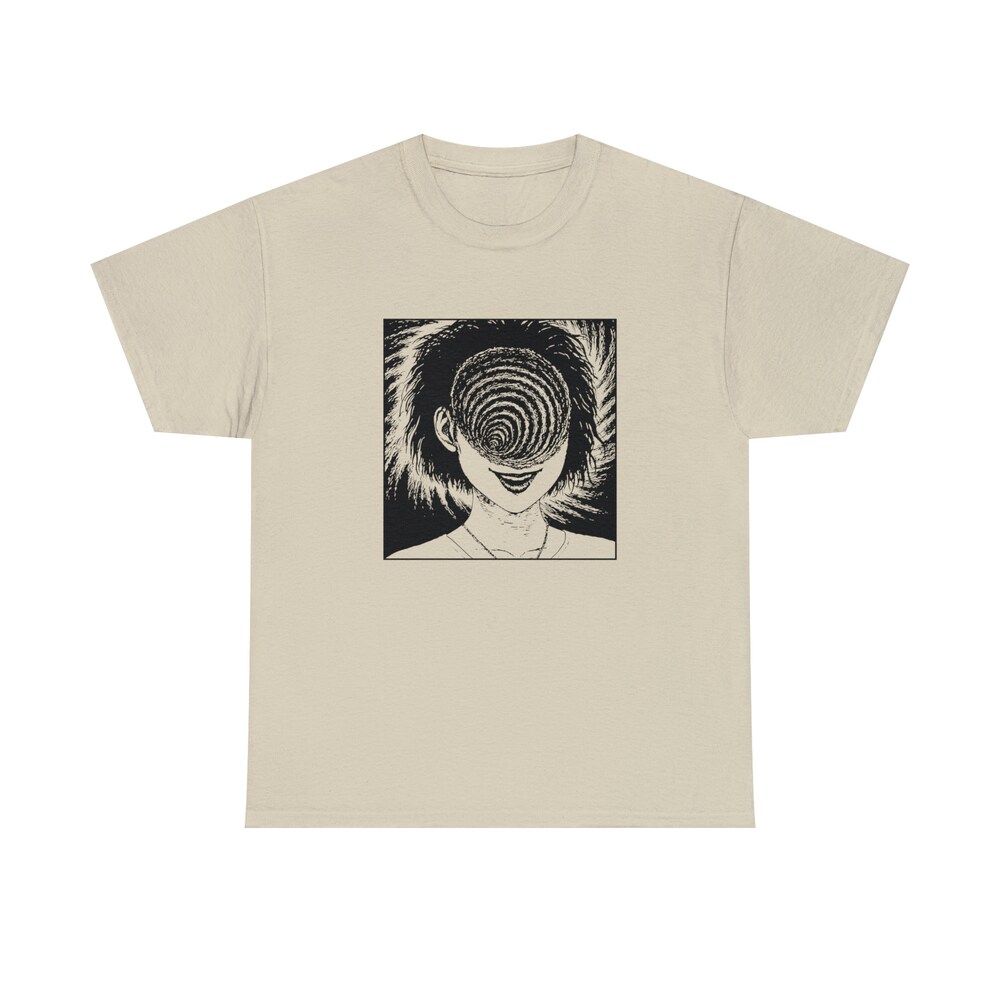 Creepy Girl Horror Manga Shirt - Spiral Eye Unisex Tee - Image 6