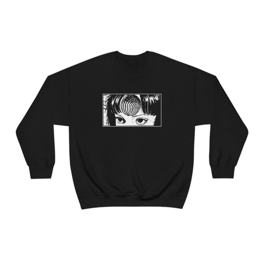 Spiral Horror Manga Sweatshirt: Creepy Girl Unisex Manga Lover Gift