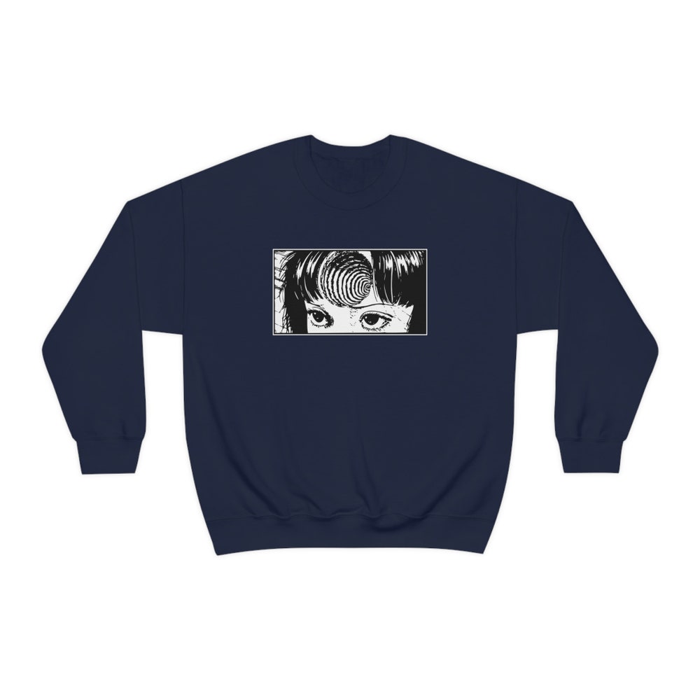 Spiral Horror Manga Sweatshirt: Creepy Girl Unisex Manga Lover Gift - Image 4