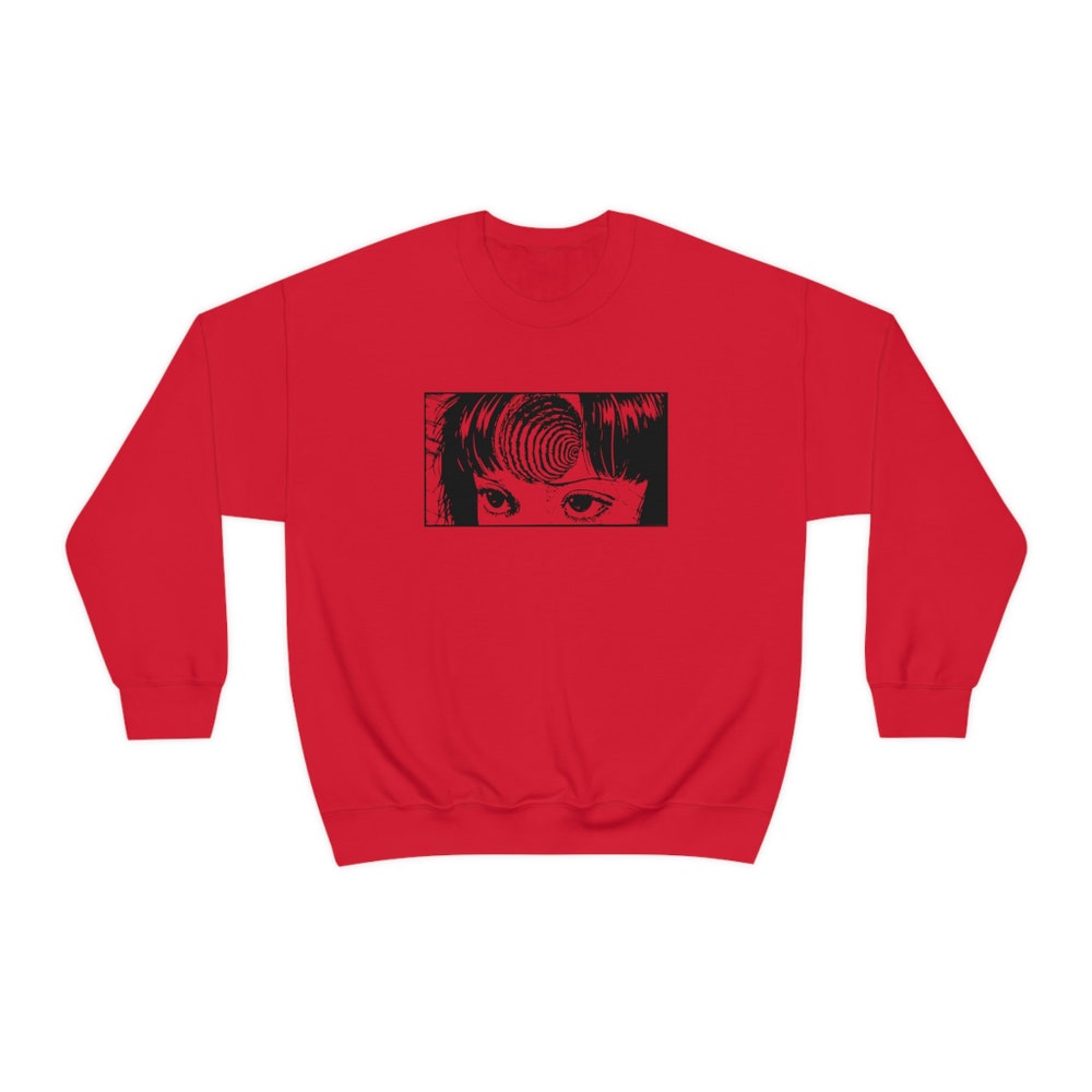 Spiral Horror Manga Sweatshirt: Creepy Girl Unisex Manga Lover Gift - Image 5