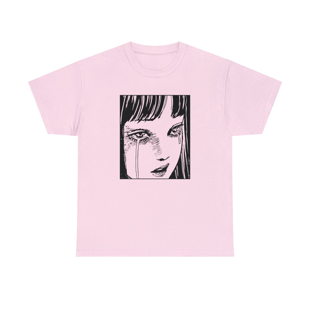 Horror Manga Girl Tears Shirt: Creepy Gothic Eyes - Image 2