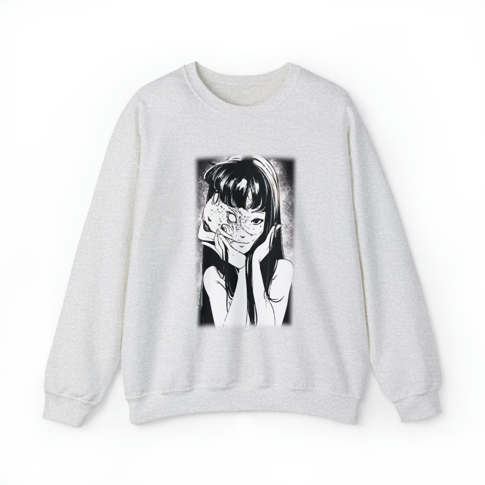 Unisex Horror Manga Sweatshirt: Creepy Gothic Anime Girl - Image 3