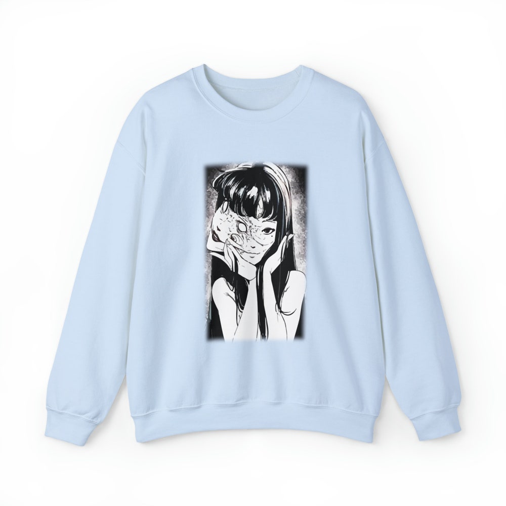Unisex Horror Manga Sweatshirt: Creepy Gothic Anime Girl - Image 4