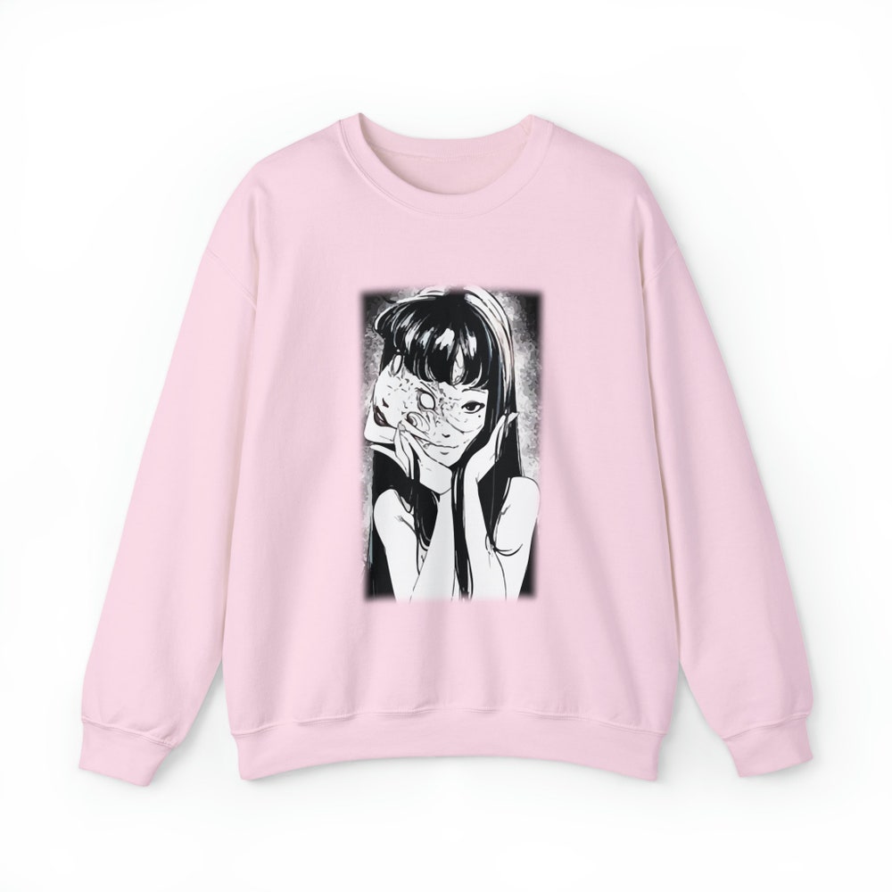 Unisex Horror Manga Sweatshirt: Creepy Gothic Anime Girl - Image 2