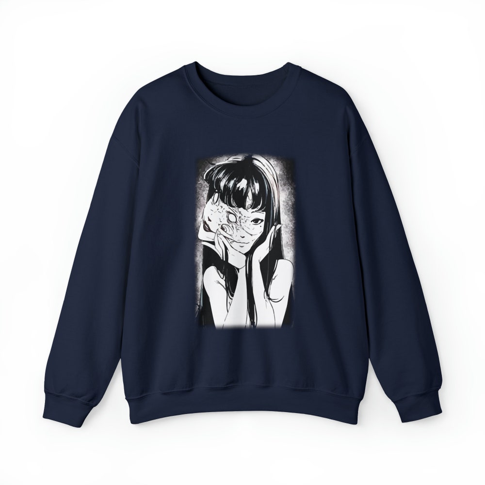 Unisex Horror Manga Sweatshirt: Creepy Gothic Anime Girl - Image 5