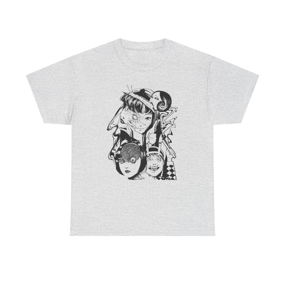 Creepy Girl Horror Manga T-Shirt: Dark Anime Gothic Tee