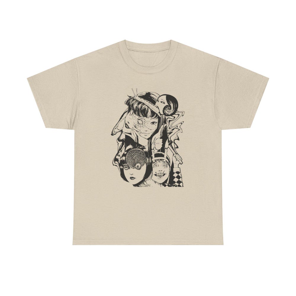 Creepy Girl Horror Manga T-Shirt: Dark Anime Gothic Tee - Image 3