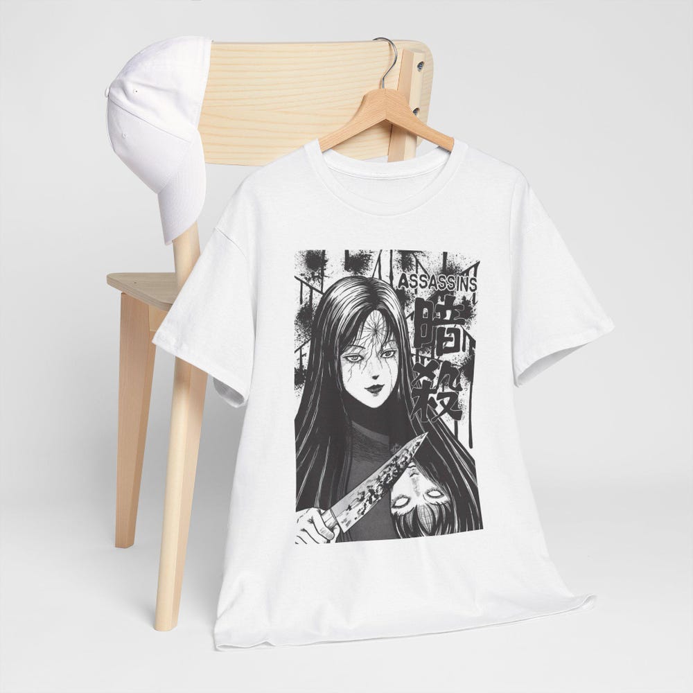 Junji Ito 6 Assassins Horror T-Shirt - Image 5