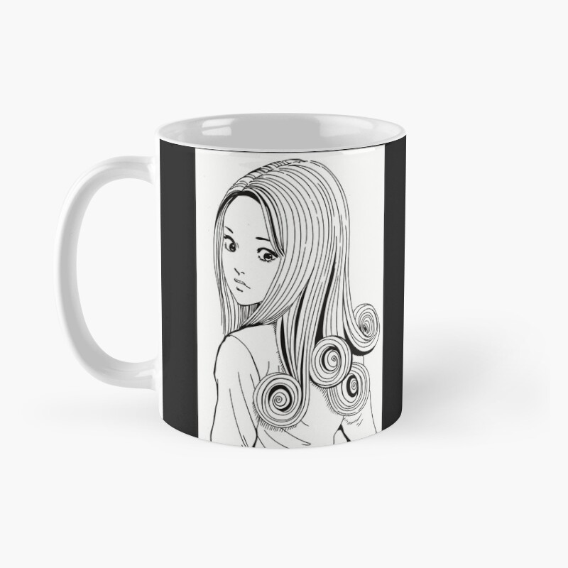 Spiral Hair Horror Manga Girl Mug - Image 2
