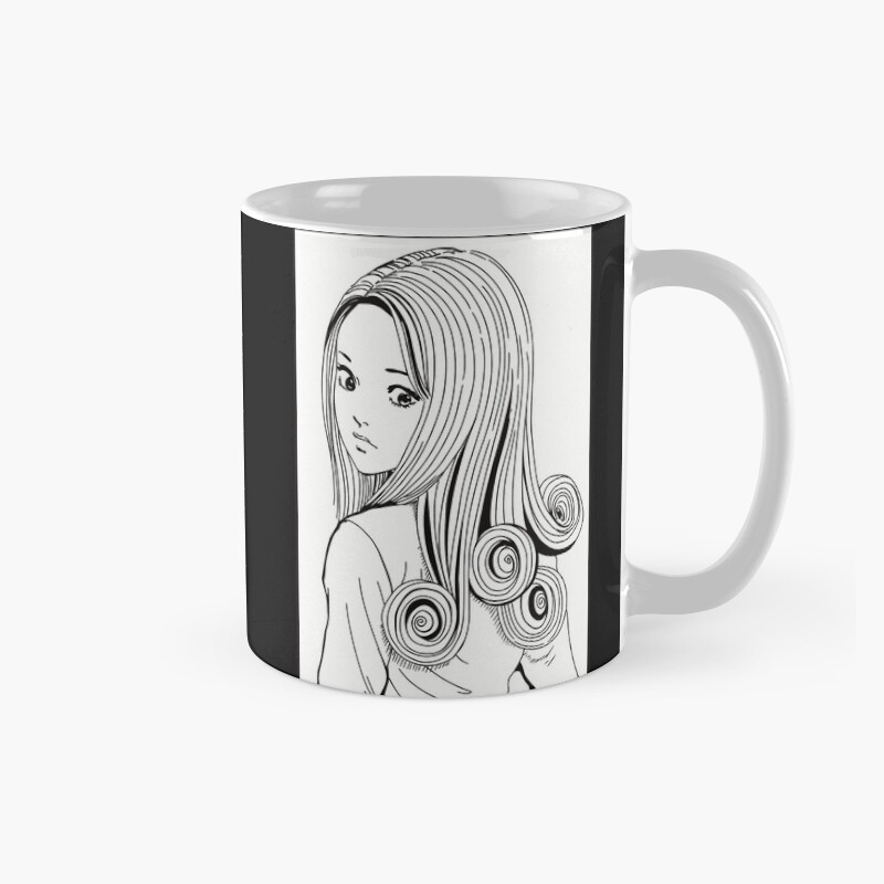 Spiral Hair Horror Manga Girl Mug